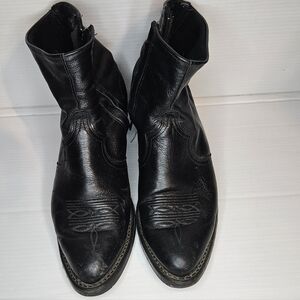 Sage by ABILENE Men’s #3151 Black Western Leather Side Zip Boots Size 10